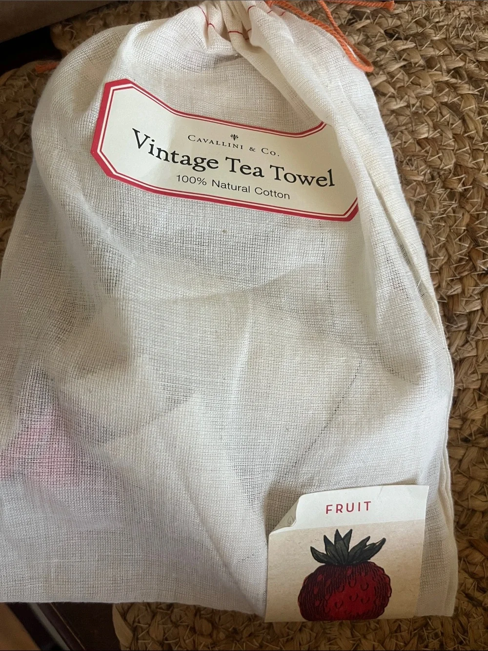 Cavallini & Co. Vintage Tea Towel - Natural Cotton (Cream)